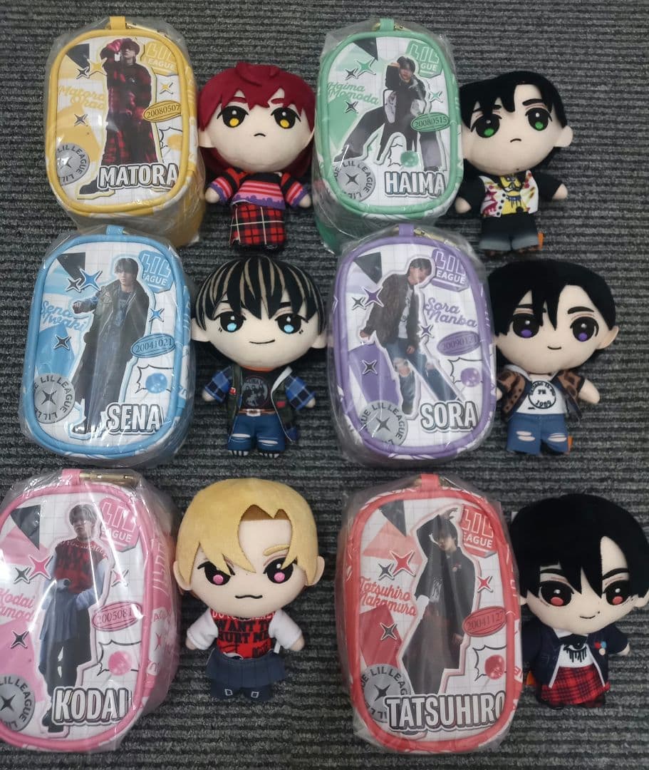 【土日特価】LIL LEAGUE ぬいぐるみマスコット ＆ クリアポーチ全12点