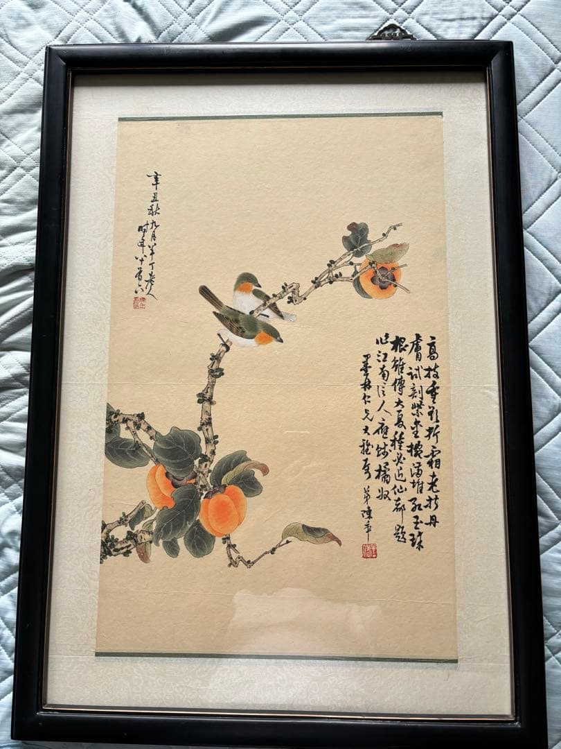中国美術品　工筆画　陳年　陳半丁　半丁老人　サイズ　59✖️84cm
