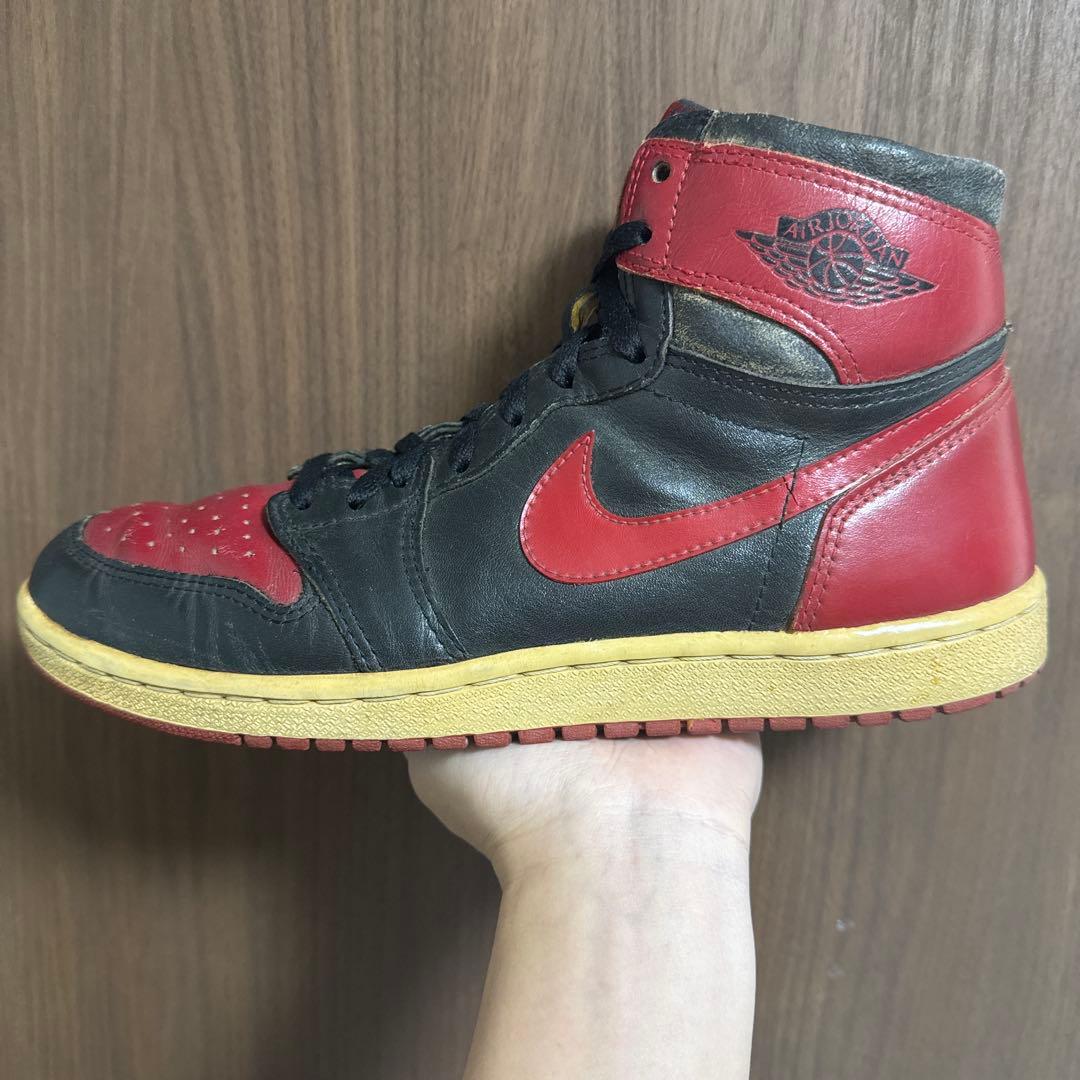 air jordan 1 オリジナル 黒赤 1985年製