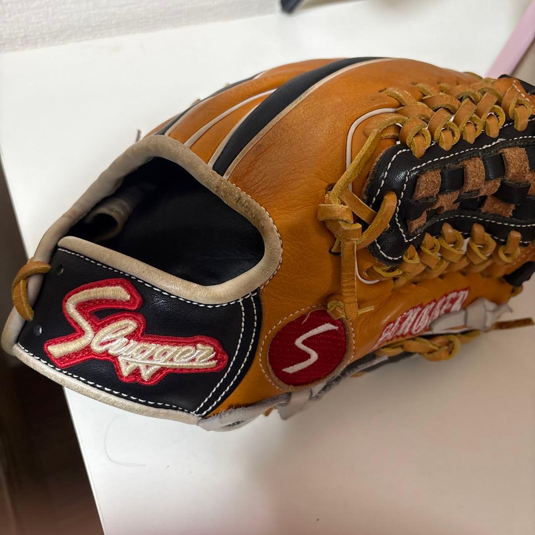 スラッガー 軟式グローブ オレンジ/黒