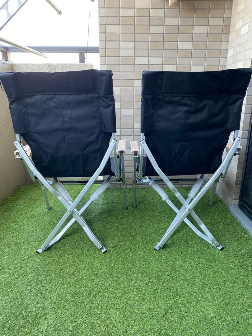 【kazu】ローチェア30 ブラック 2脚セット