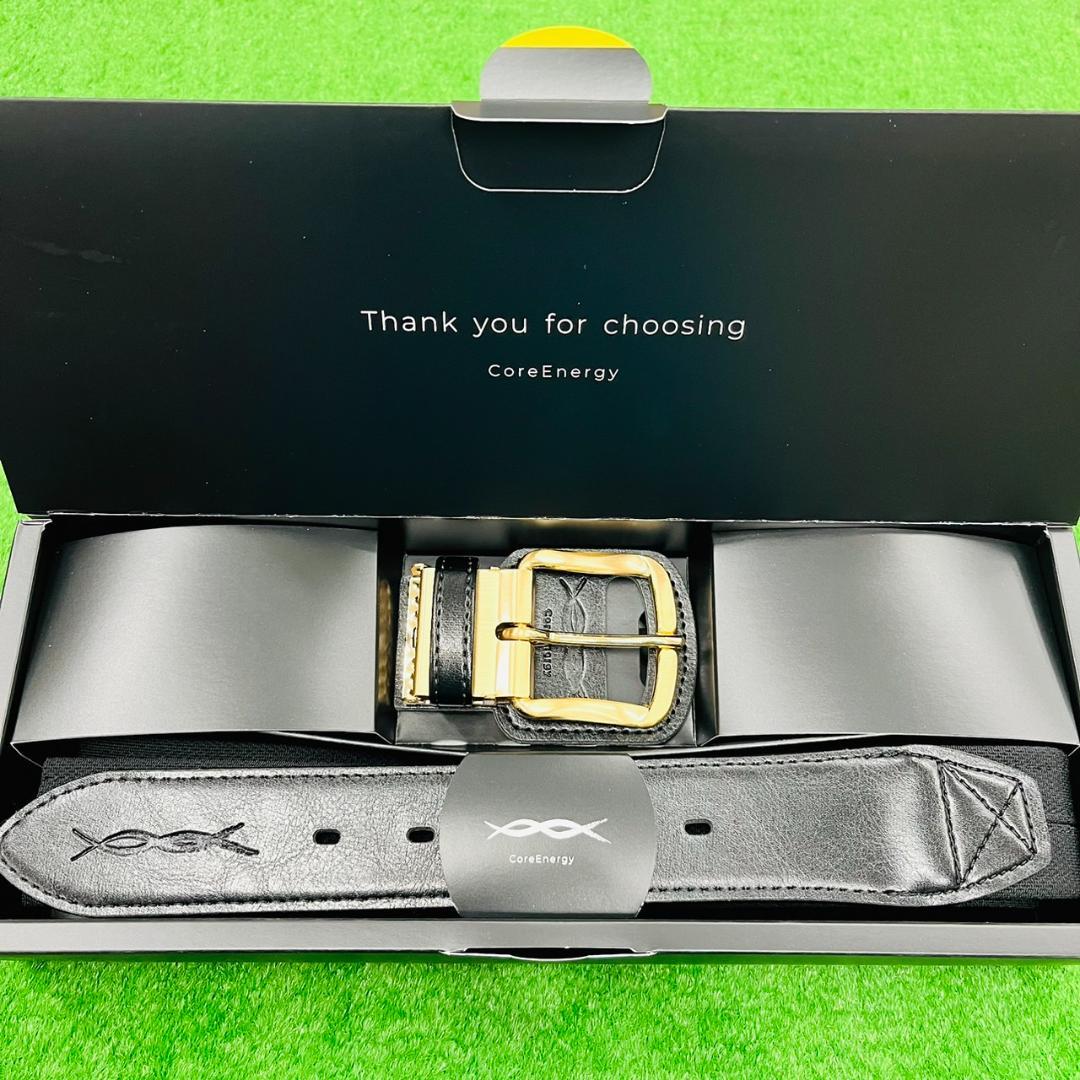【究極の野球専用ベルト】 コアエナジー 3　サイズ調整可能　ブラック/ゴールド