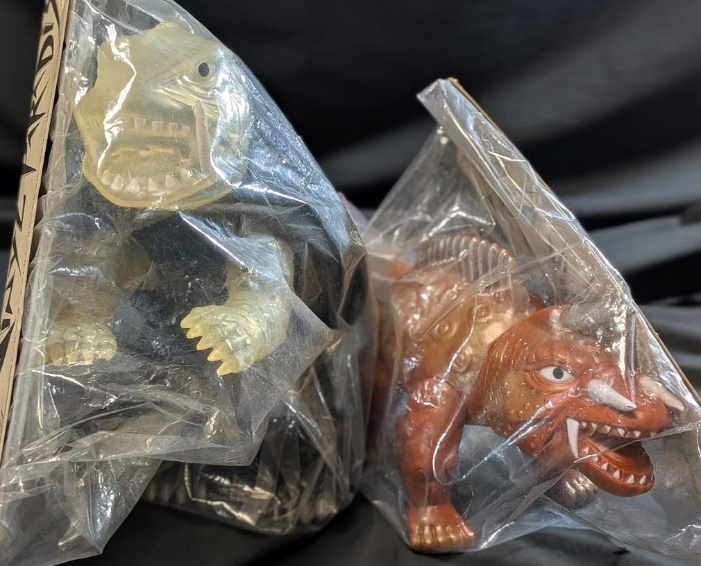 昭和ガメラ透明頭・ジャイガー（マーミット）ビニールパラダイス未開封２体セット