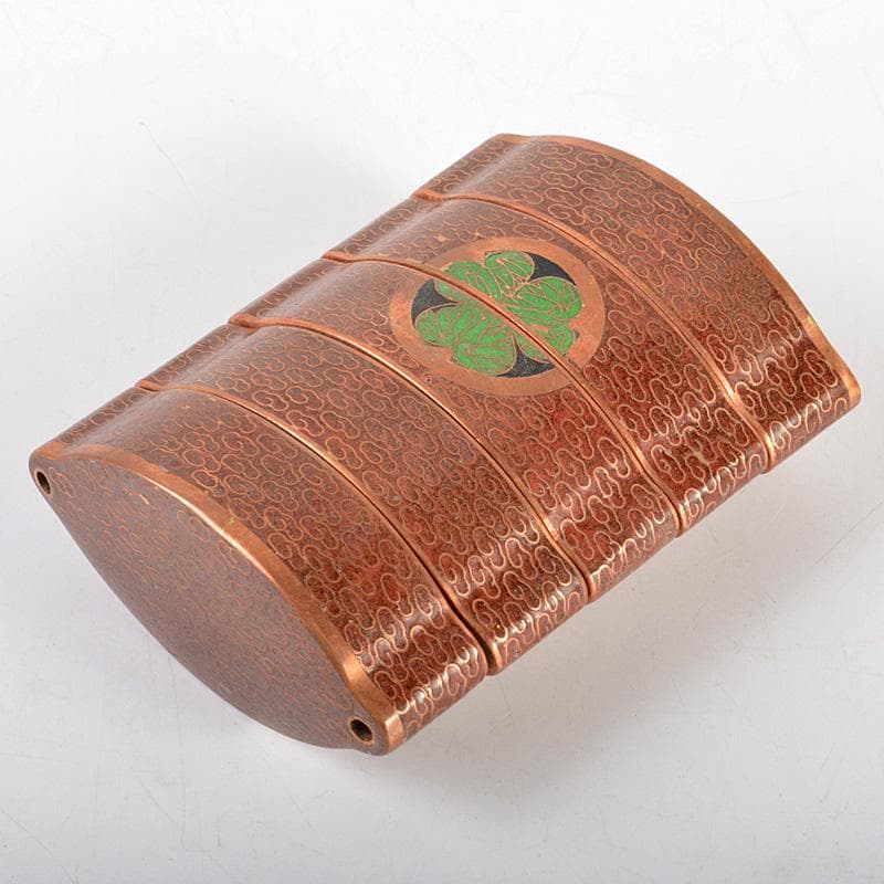 eyeknow74　時代提げ物　古七宝琺瑯彩　葵文印籠　N　6228