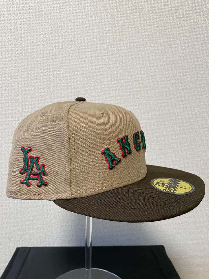 ニューエラ 59FIFTY ANGELS エンゼルス　大谷 ベージュ　茶　LA