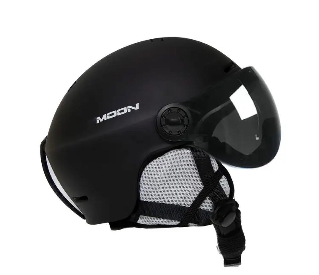 MOON スキー　スノーボード　ヘルメット ブラック XL ゴーグル付き
