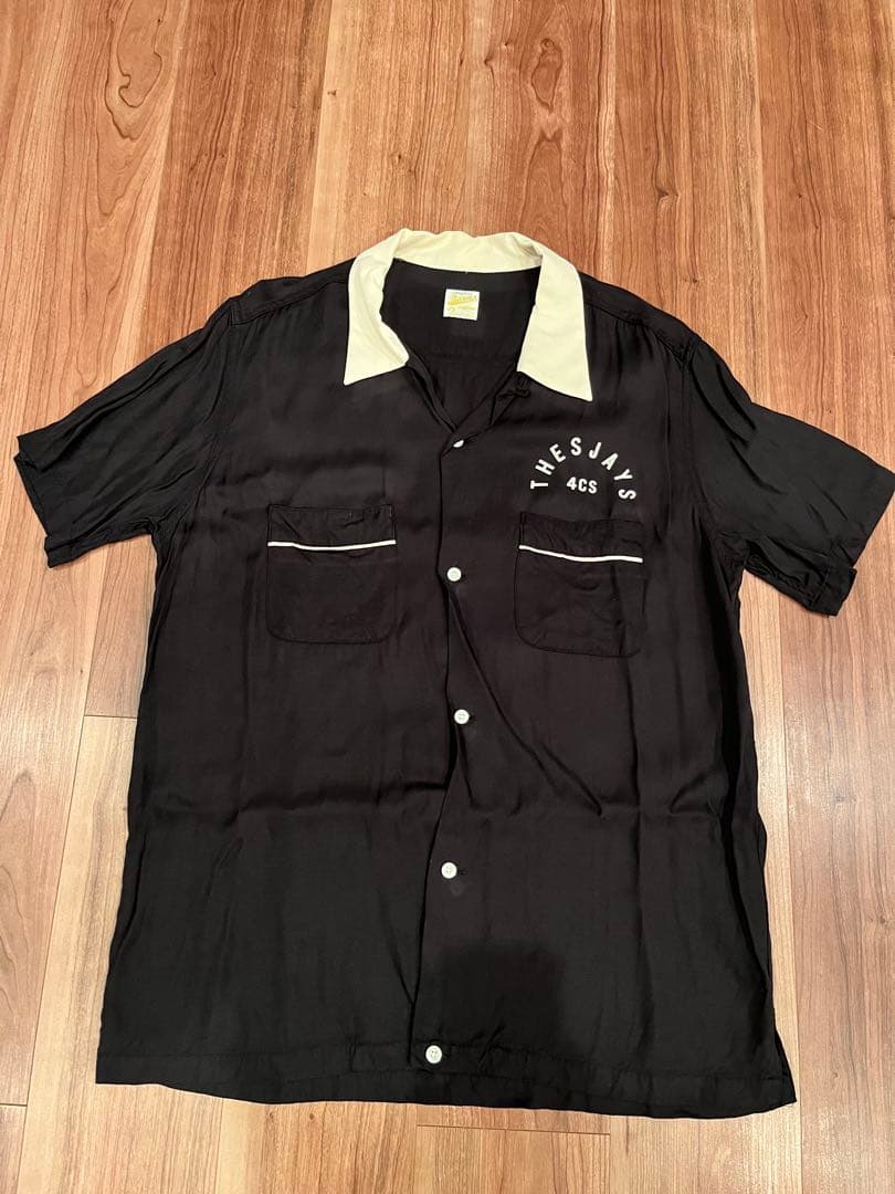BARNS OUTFITTERS ボウリングシャツ 黒