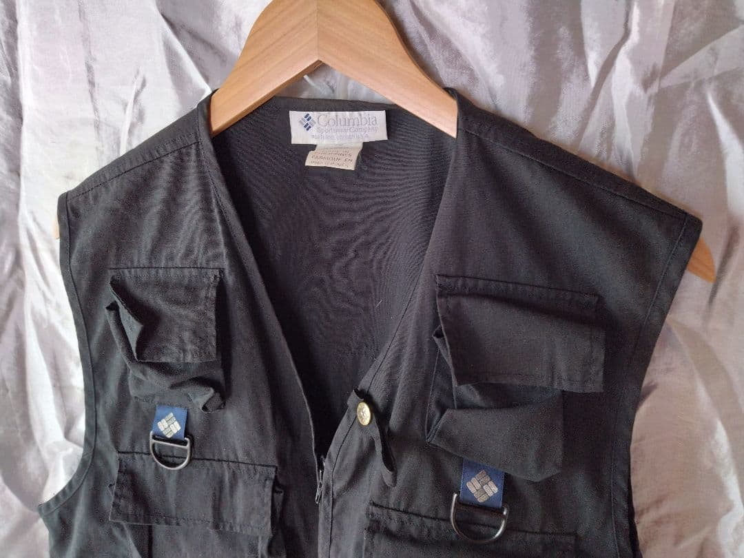 Columbia フィッシングベスト 黒 sizeM