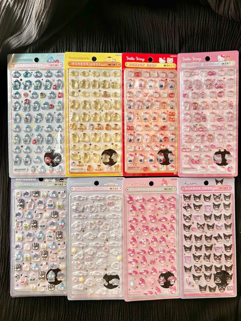 正規品 ボンボンドロップシールミニ サンリオ コンプリート 全8種セット