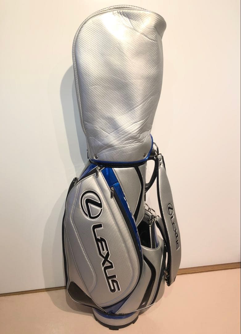LEXUS　レクサス　キャディバッグ　5分割　ゴルフバッグ　シルバー　ロゴ