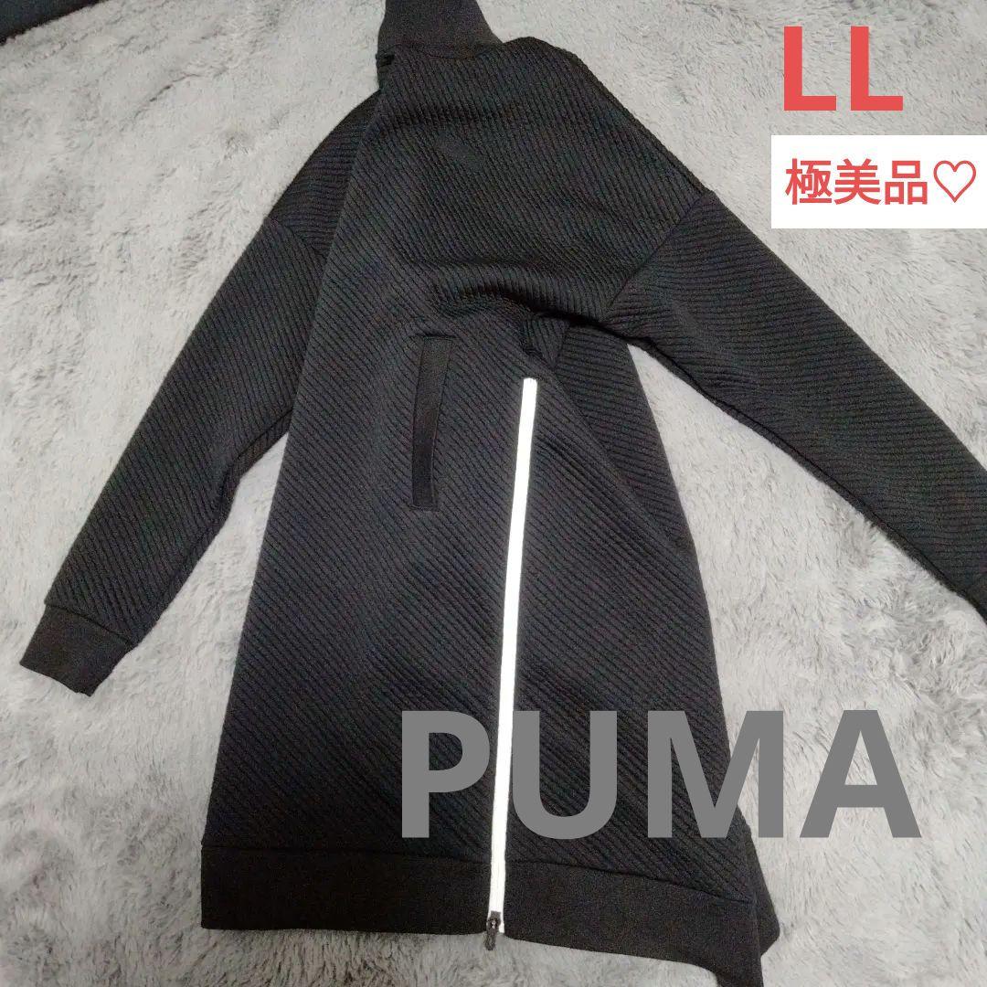 【極美品】PUMA♡型押し♡モックネック♡ワンピース♡LL　ゴルフ/スポーツ