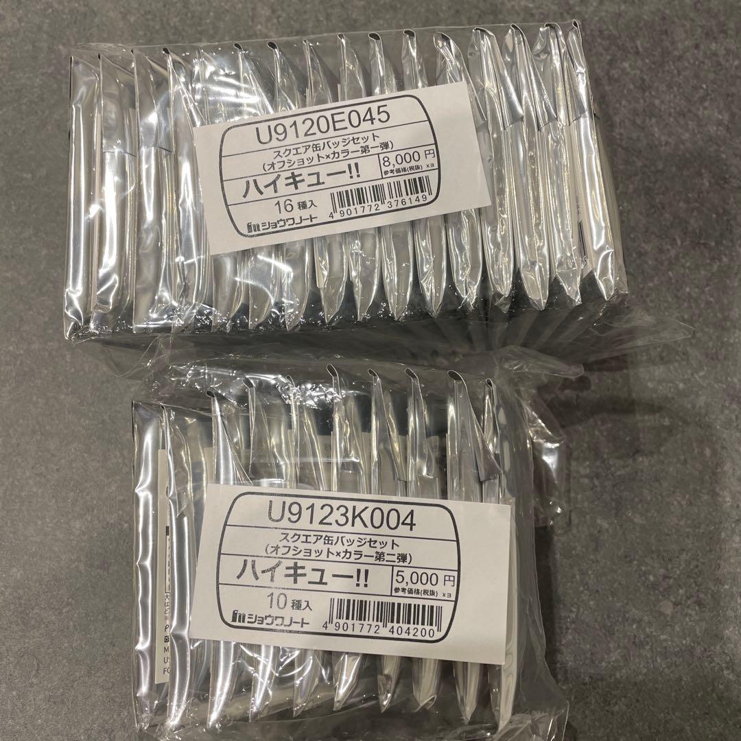 ハイキュー!! スクエア缶バッジ オフショット×カラー 第一弾 第二弾セット