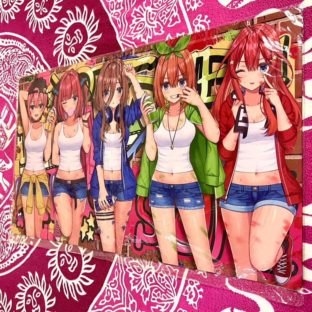 五等分の花嫁 集合 ペンキ セルゲーム プレイマット デスクマット