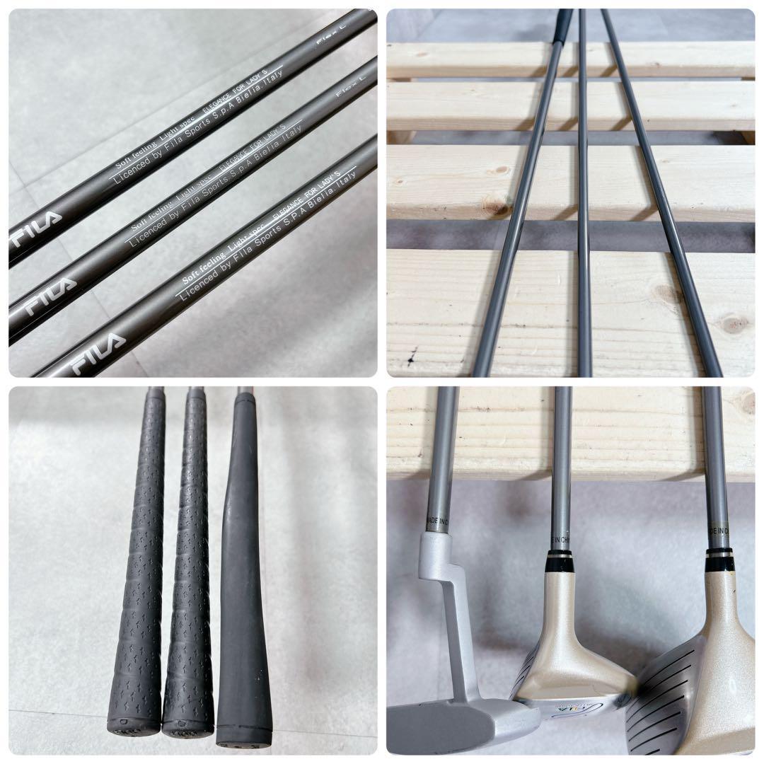 X476 タイトリスト フィラ レディース ゴルフ クラブ セット 赤 オシャレ