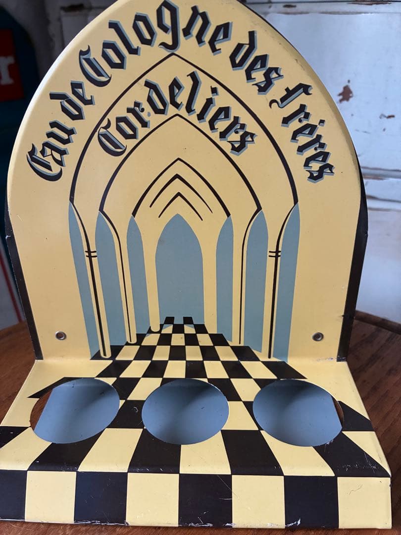 フランス　アンティーク　ホーロー　サイン　看板　ディスプレイ　パヒューム　ボトル