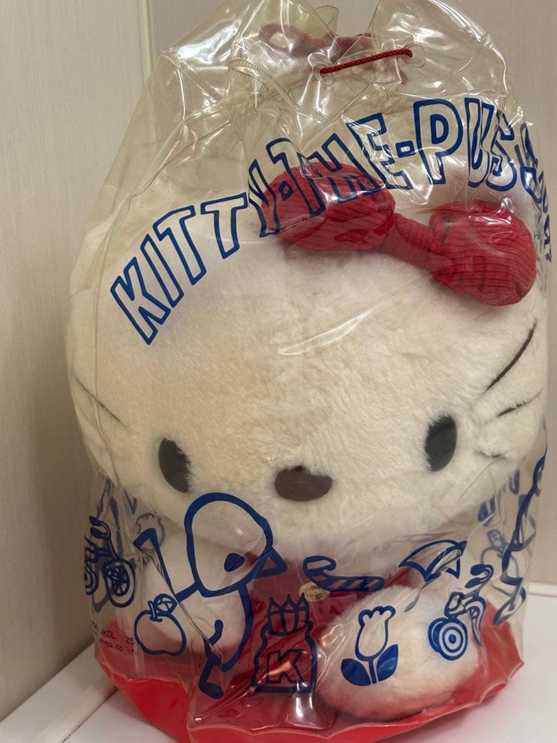 【激レア】1975年 初代キティぬいぐるみ／袋付　ビンテージ　昭和レトロ