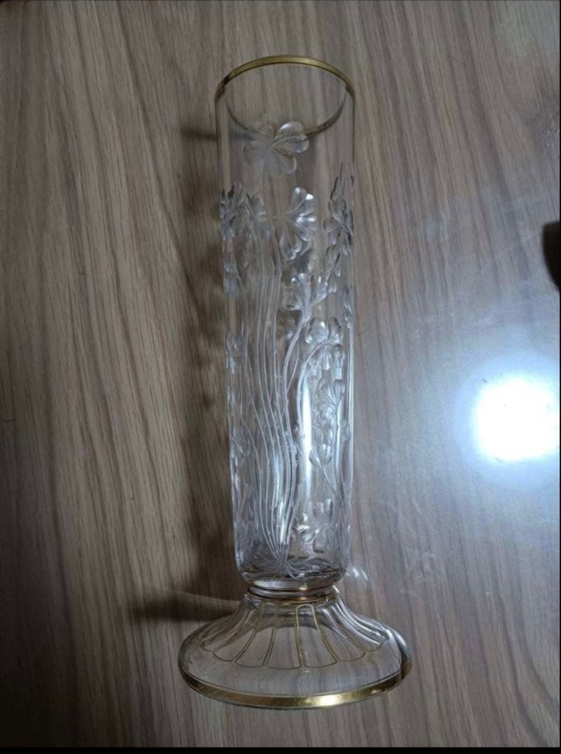 オールドバカラ花瓶　アンティーク