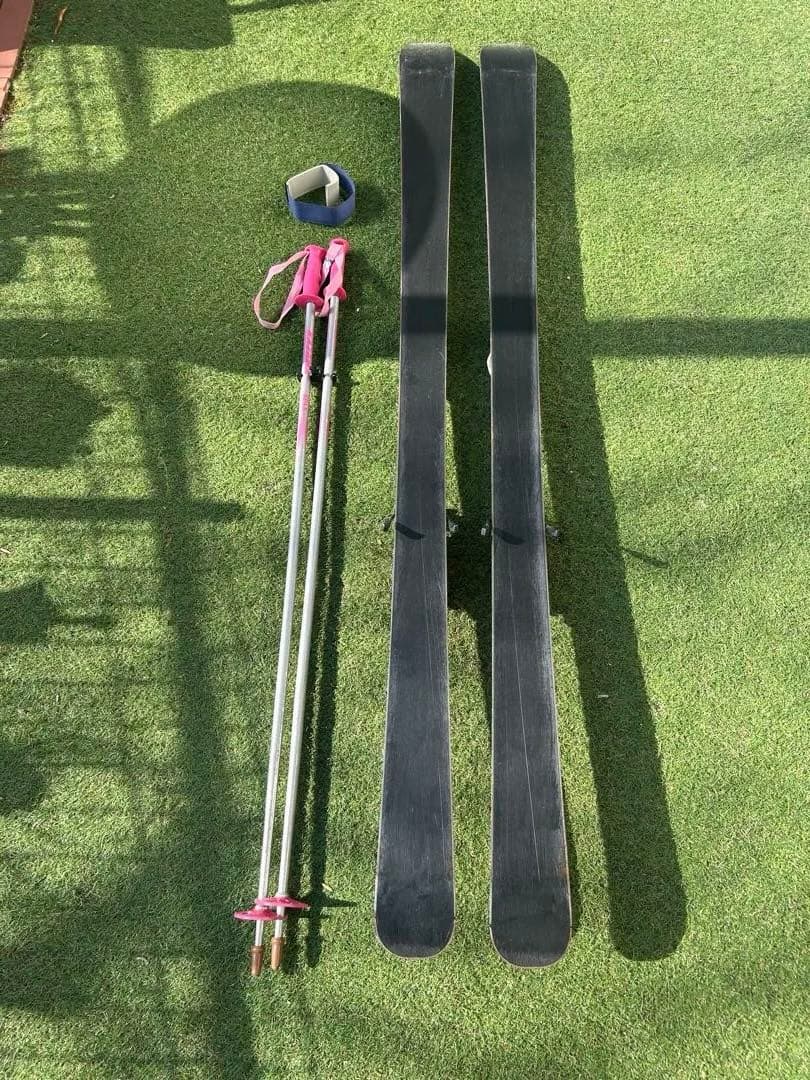 【ジュニア/女性用】Hart スキー板 148cm KAZAMA ポール セット