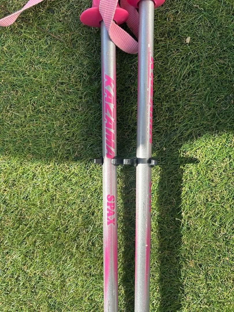 【ジュニア/女性用】Hart スキー板 148cm KAZAMA ポール セット