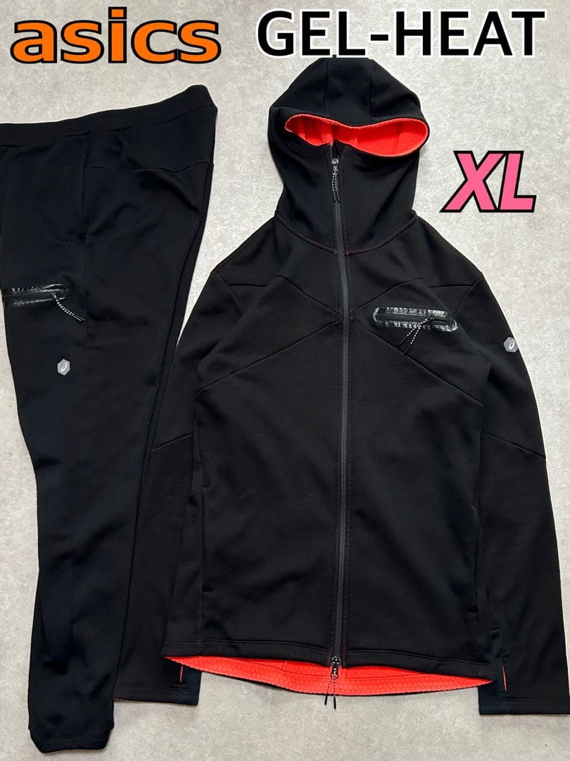 良品 セットアップ アシックス GEL-HEAT フルジップフーディー XL