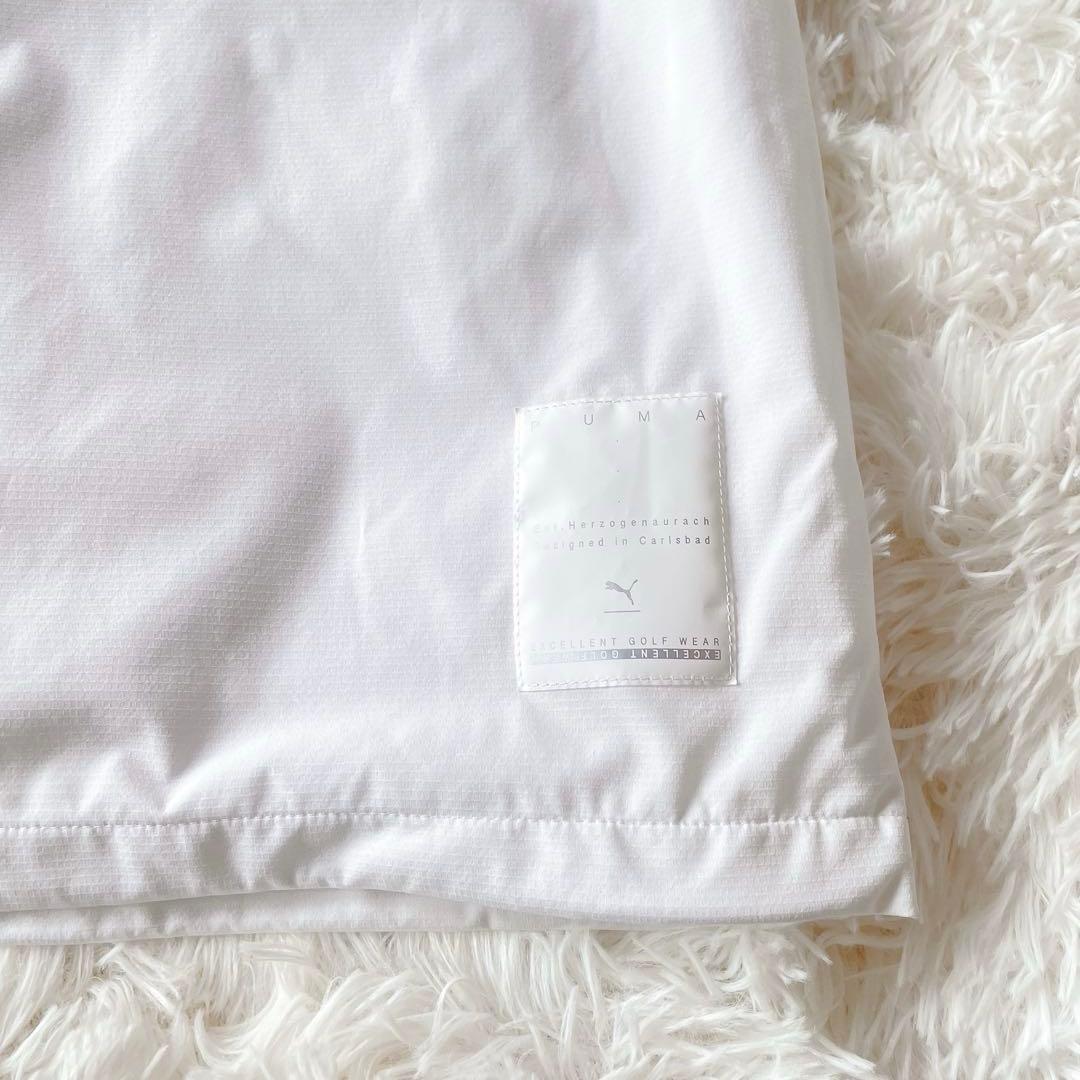 新品PUMA プーマ TEXBRID ゴルフジャケット L 白 ノーカラー