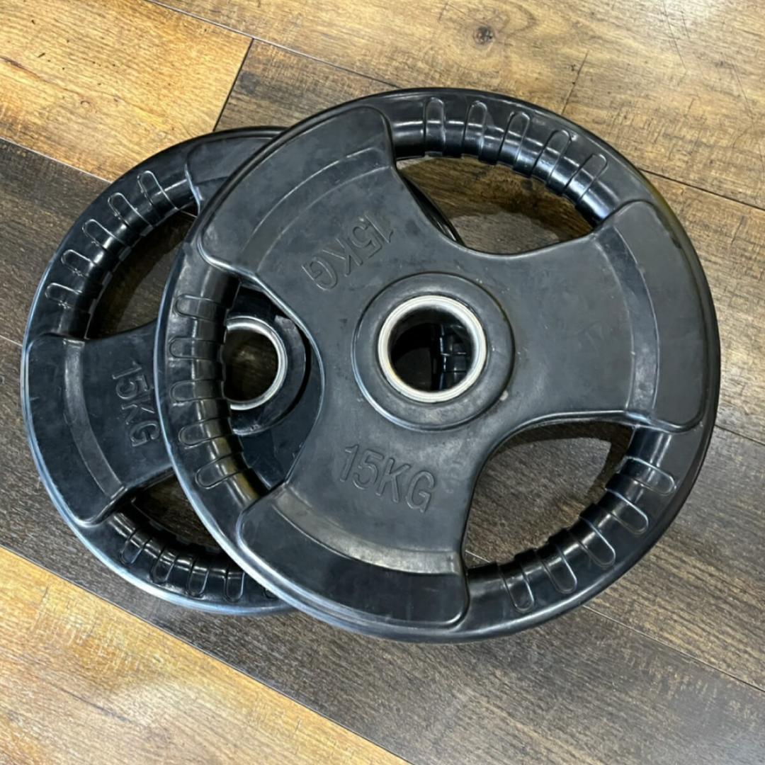 総重量100kg Φ50mm 3グリップラバープレート　計8枚SET