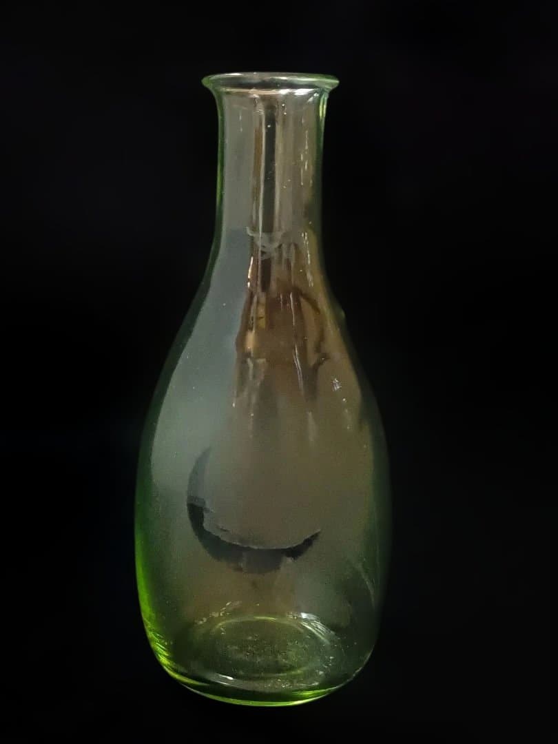 【希少】ウランガラス 時代ガラス 古ガラス 徳利 薄吹き 骨董