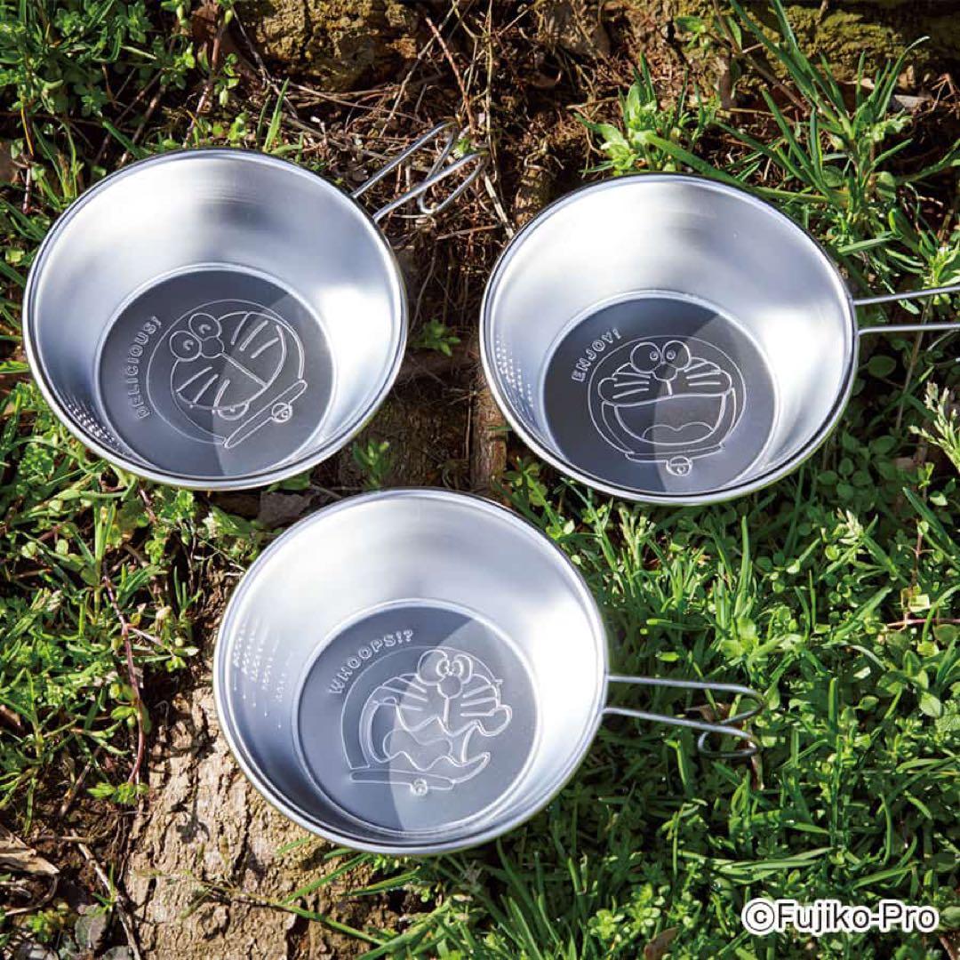 ドラえもん50周年デザイン シェラカップ3個セット　エンボス加工