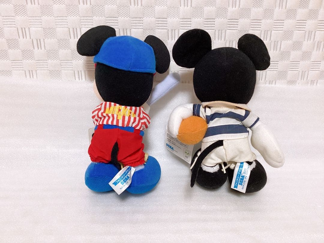 平成レトロ❤︎Disney❤︎ラグビー&野球 ミッキーマウス ぬいぐるみ 2点セット