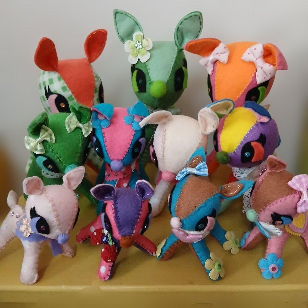 作家様　バンビ　フェルトぬいぐるみ　11体セット品