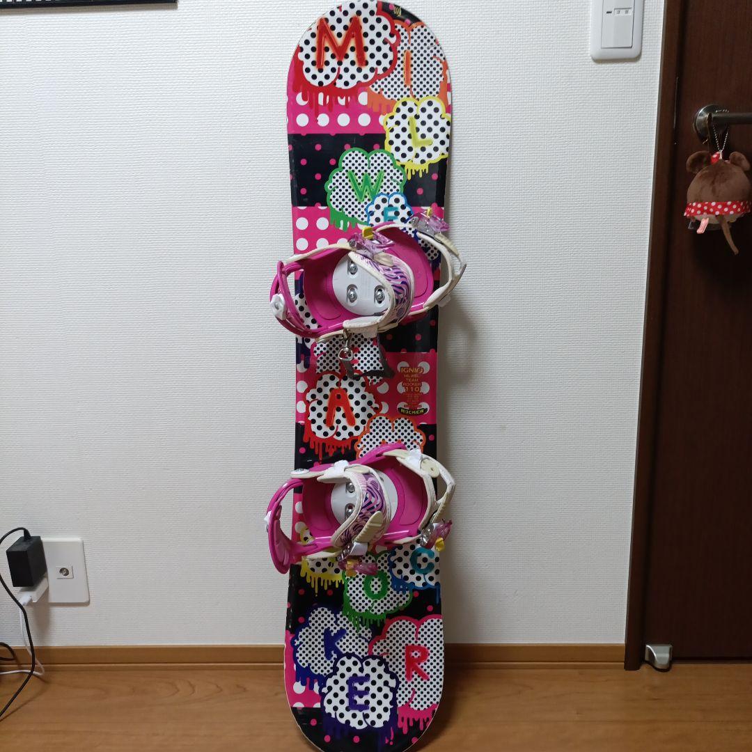 キッズスノーボード IGNIO 110cm ＆Kissmark ビンディング付