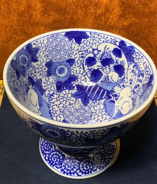 盃洗   和骨董　兎高付鉢　和食器 ウサギ花器古道具
