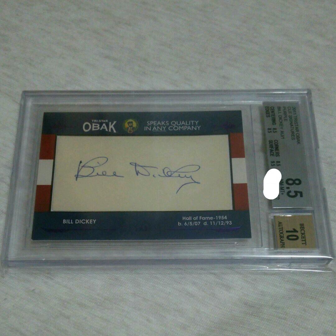 【1枚限定】ビル・ディッキー　サインカード　MLB　殿堂入り　ヤンキース