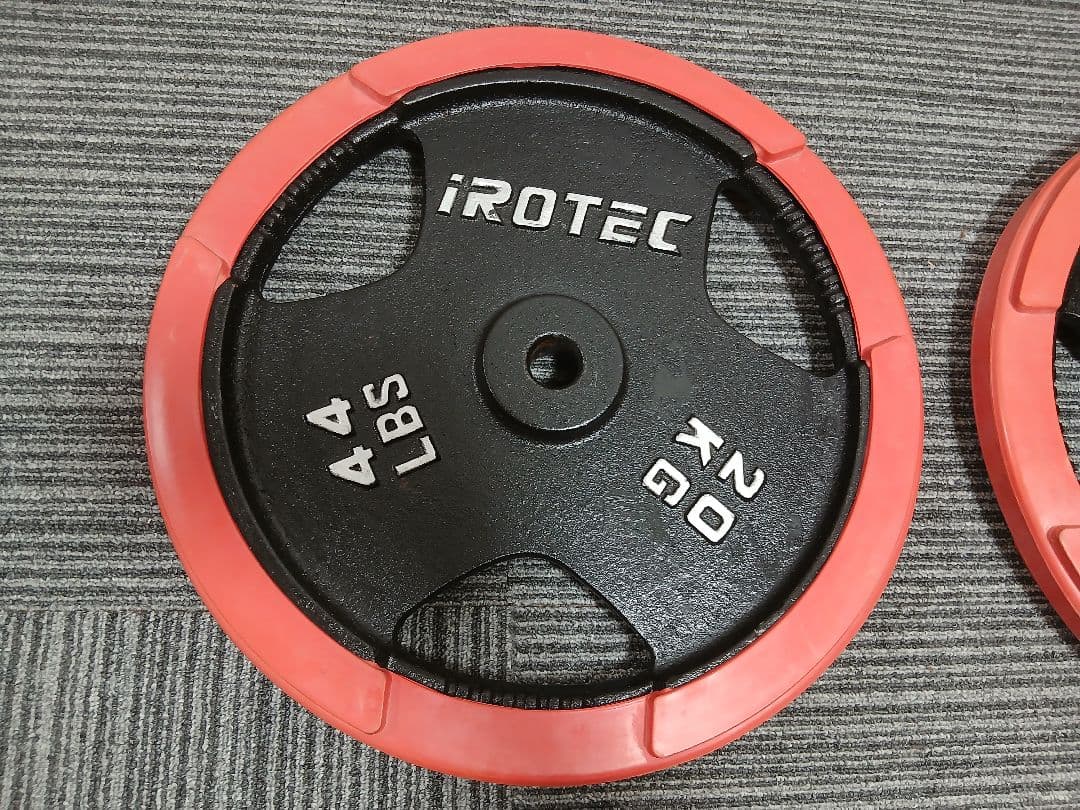 ② iROTEC バーベル　プレート 20kg x 1 枚