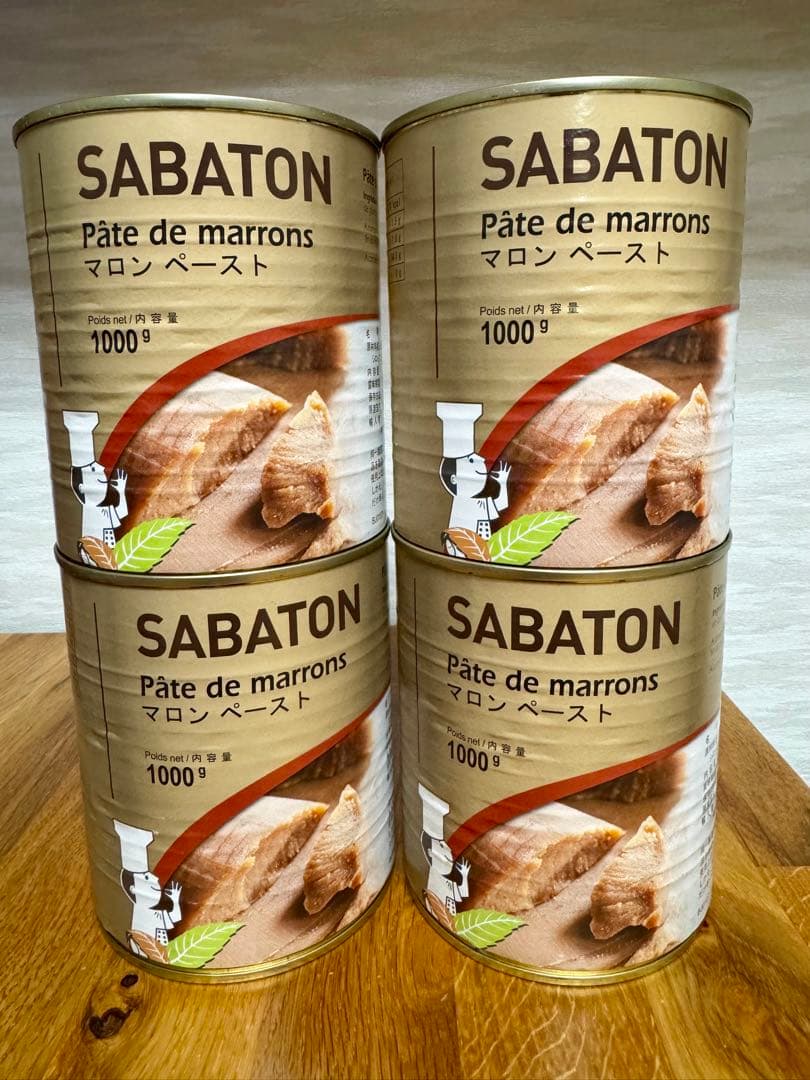 まとめ買いでお得！「新品未使用」サバトン マロンペースト1kg×4缶