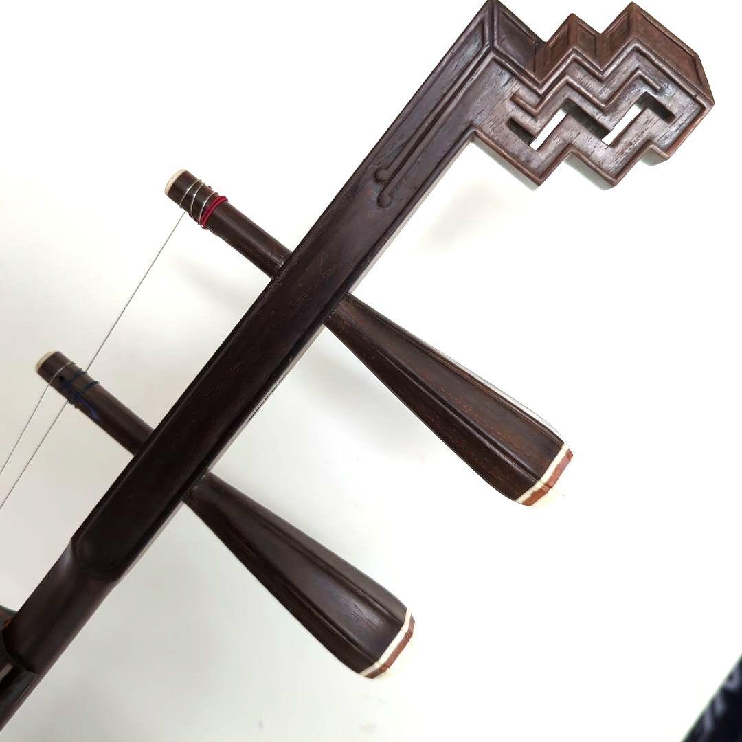 胡涵柔製作 明清老紅木 未使用 回紋頭二胡6