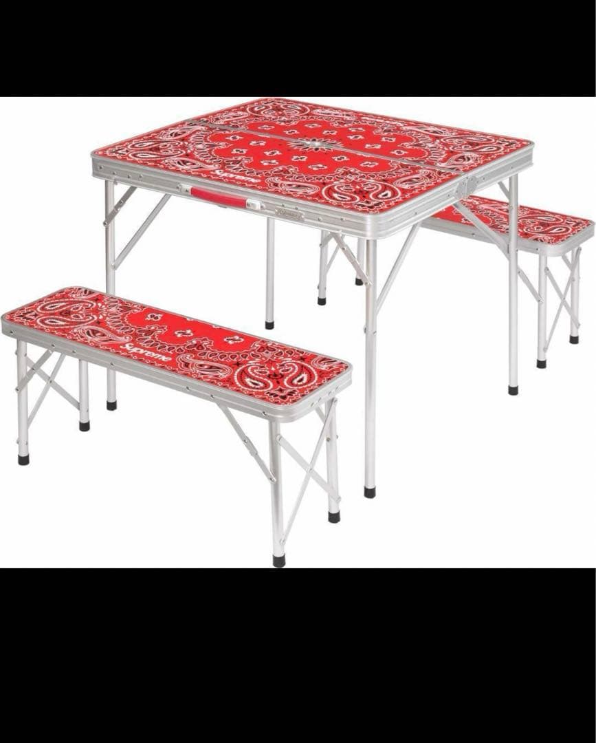 テーブル・チェア・ハンモック Supreme x Coleman Folding Table Set Red