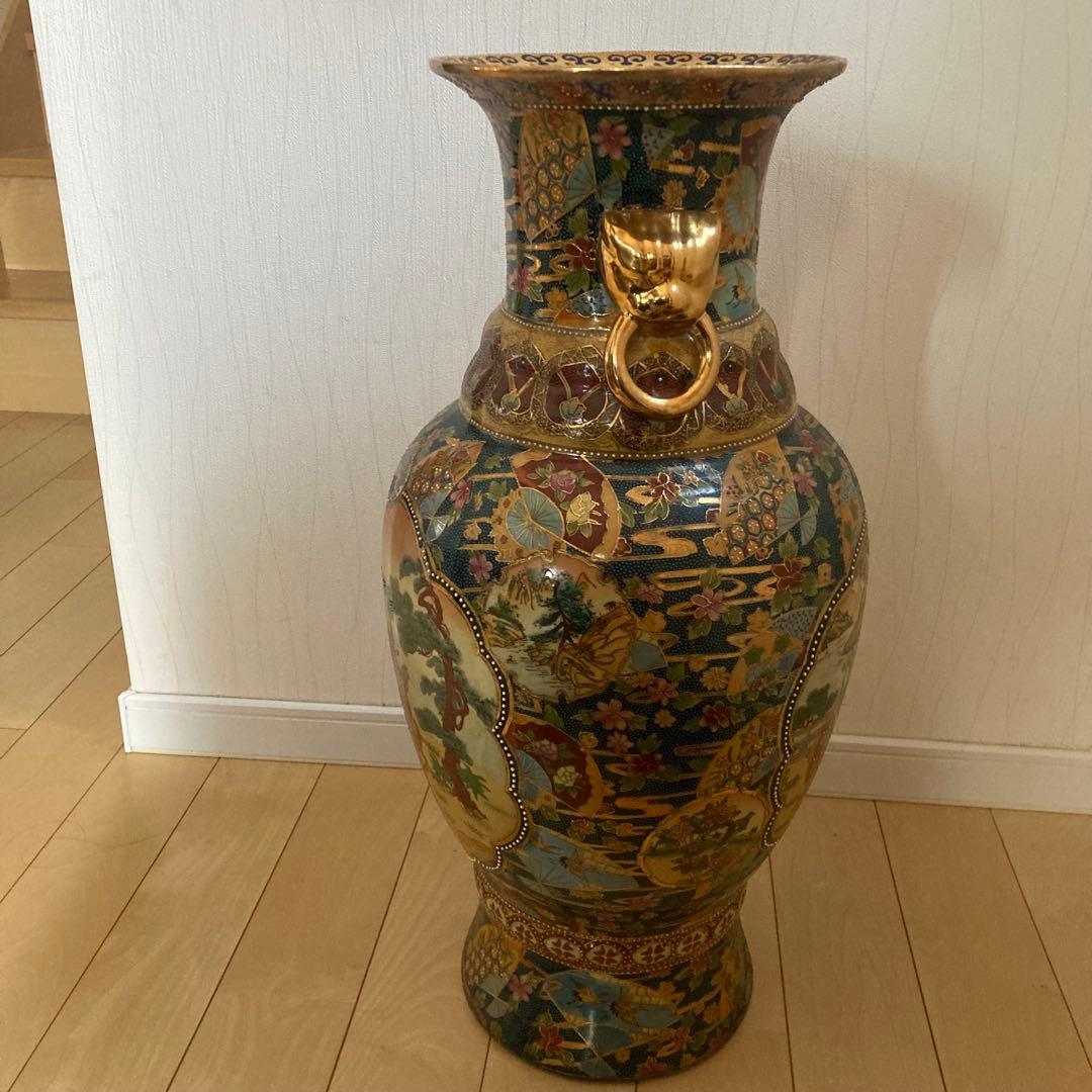 装飾花瓶 陶器 多彩な模様