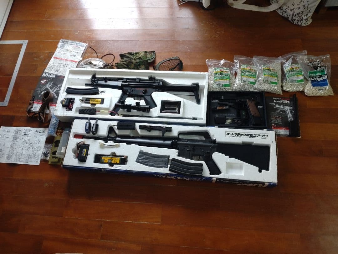 【ジャンク品】マルイ製　M16A1、MP5A5、M93Rなど