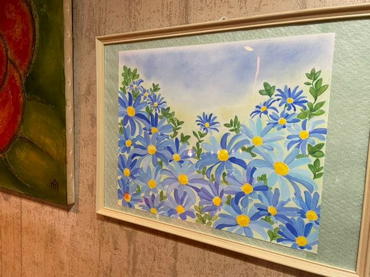 絵画　ブルーデイジー