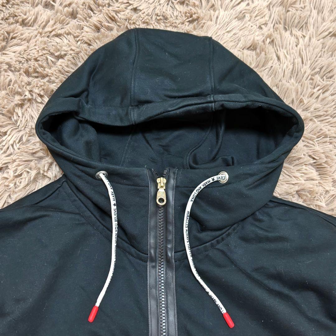 マークアンドロナ　パーカー　フード　フルジップ　スカル　ブラック　メンズ　50