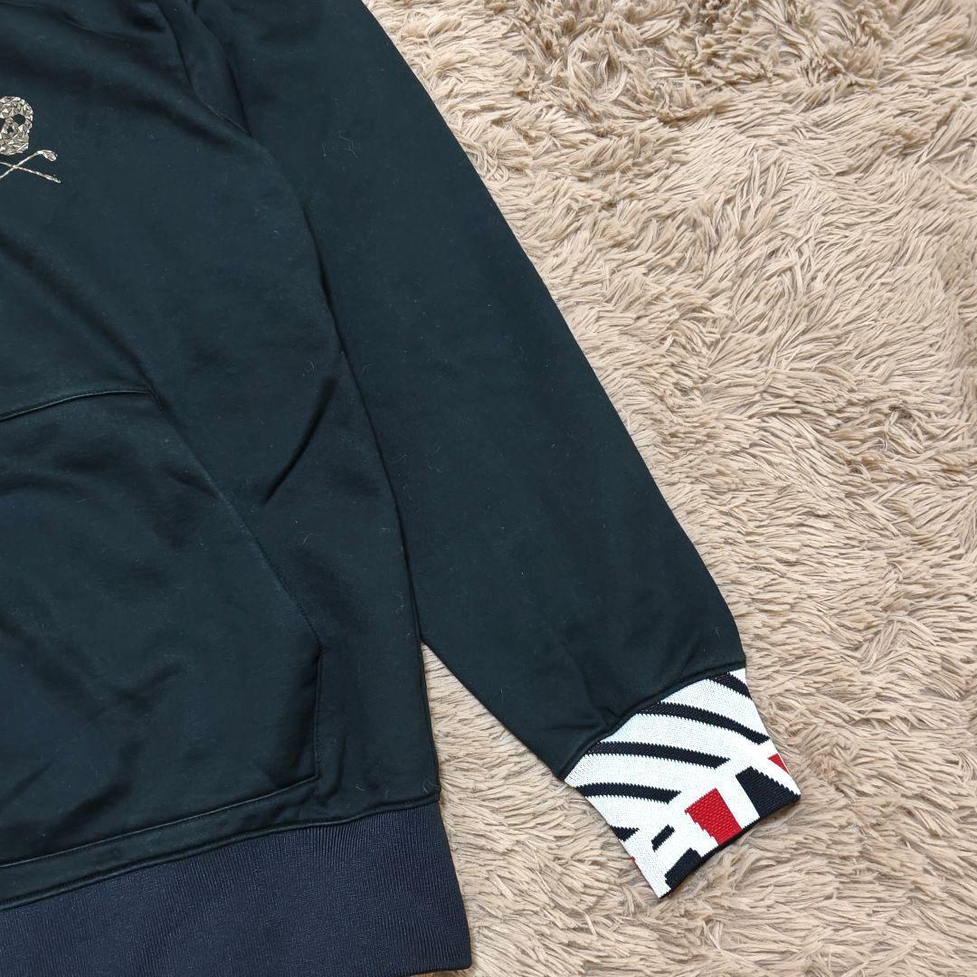 マークアンドロナ　パーカー　フード　フルジップ　スカル　ブラック　メンズ　50