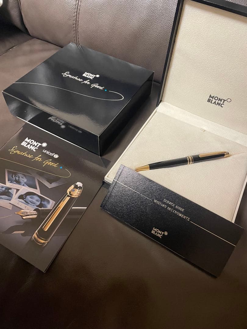 ‼️限定品‼️モンブラン ユニセフボールペン‼️サファイア‼️化粧箱サービスガイド付属