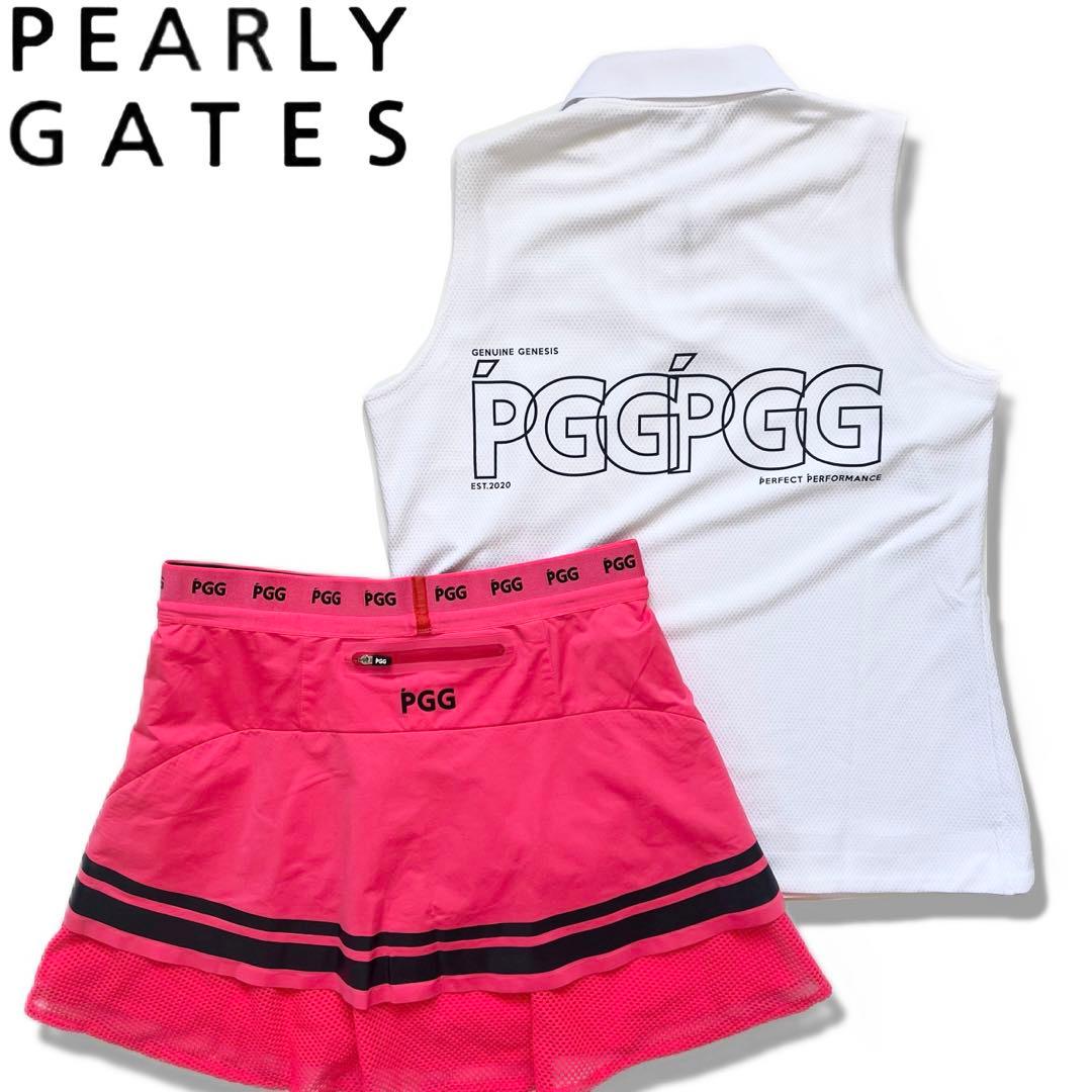 PGG パーリーゲイツ　セットアップ　ノースリーブシャツ　スカート レディース