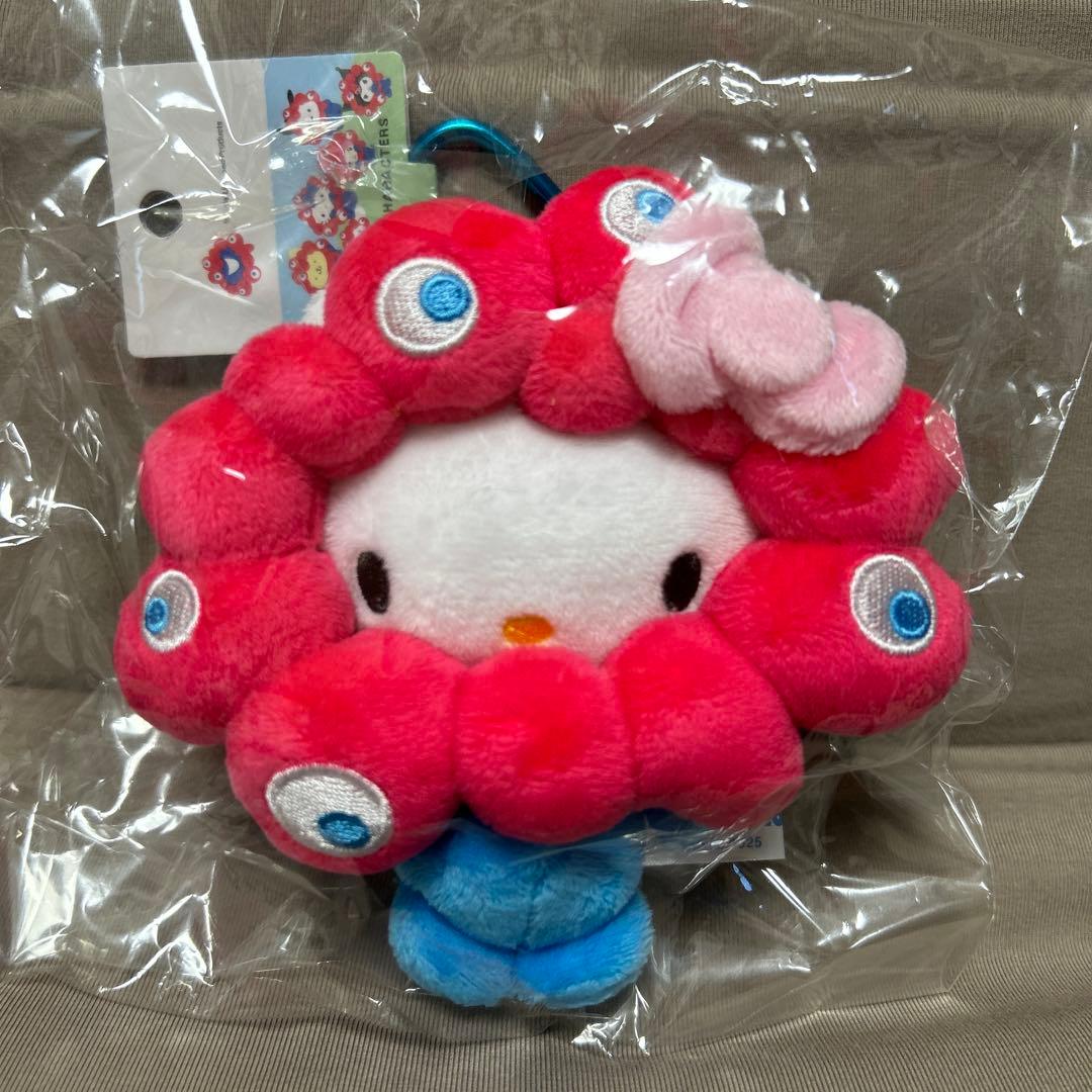 新品【EXPO2025】会場限定ミャクミャクなりきりキティぬいぐるみBCカラビナ