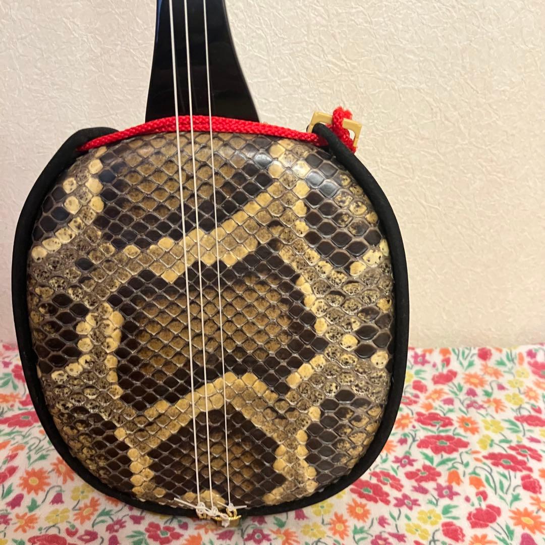 格安美品！【宮里三線】沖縄三線 本革 教本ケースセット 三線初中級心者