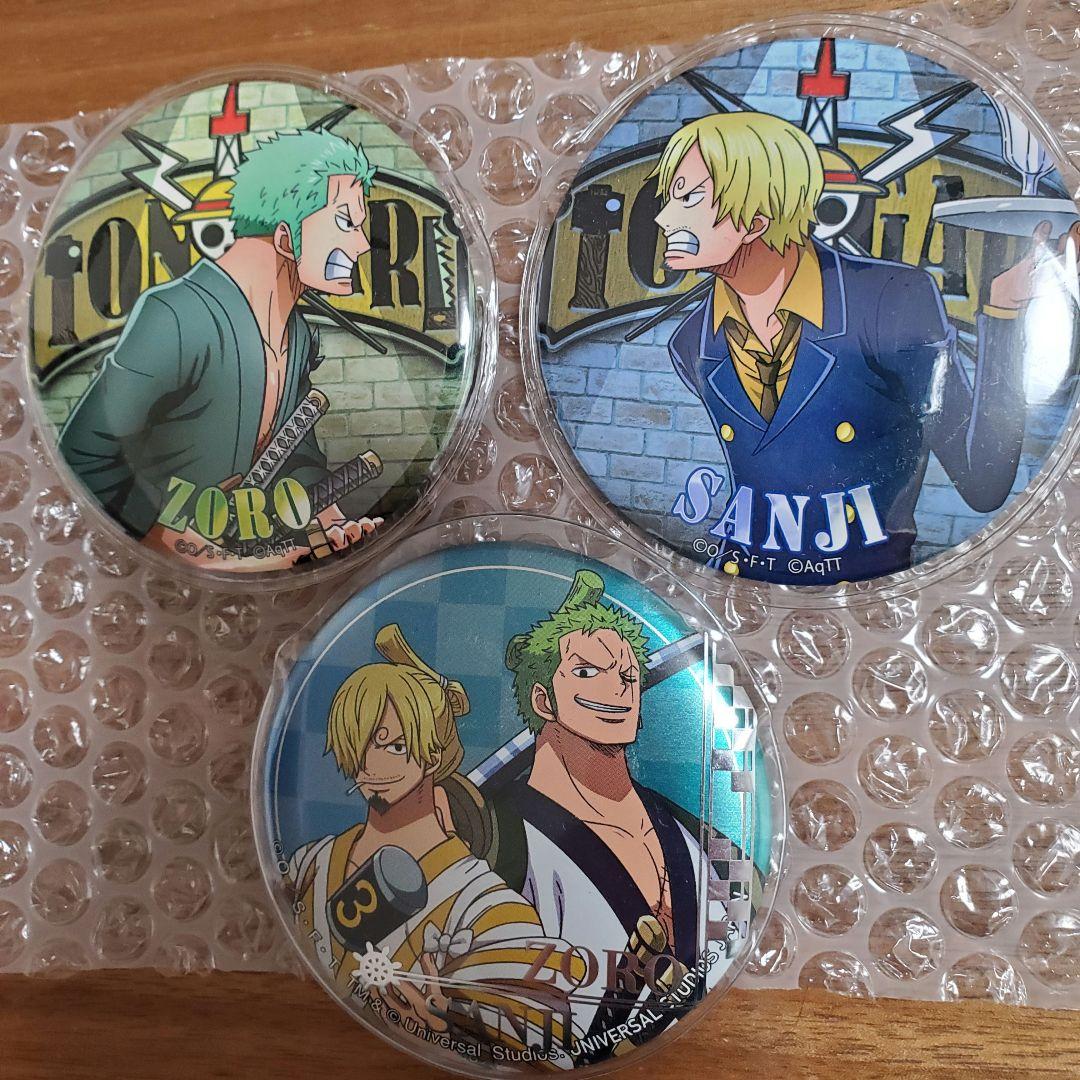 アニメワンピース ゾロ サンジ 缶バッジ 3個まとめ売り