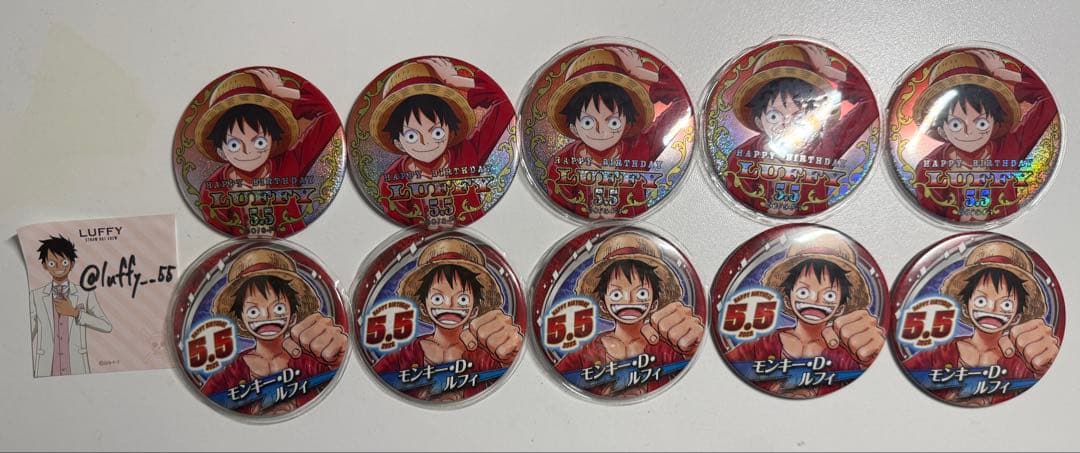ワンピース　バースデーホログラム缶バッジ　バーステイ缶バッジ　2022 2023