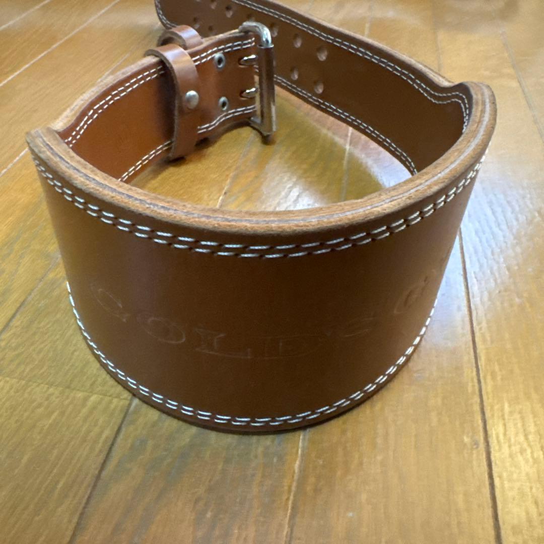 レザー ウエイトトレーニングベルト ブラウン Mサイズ
