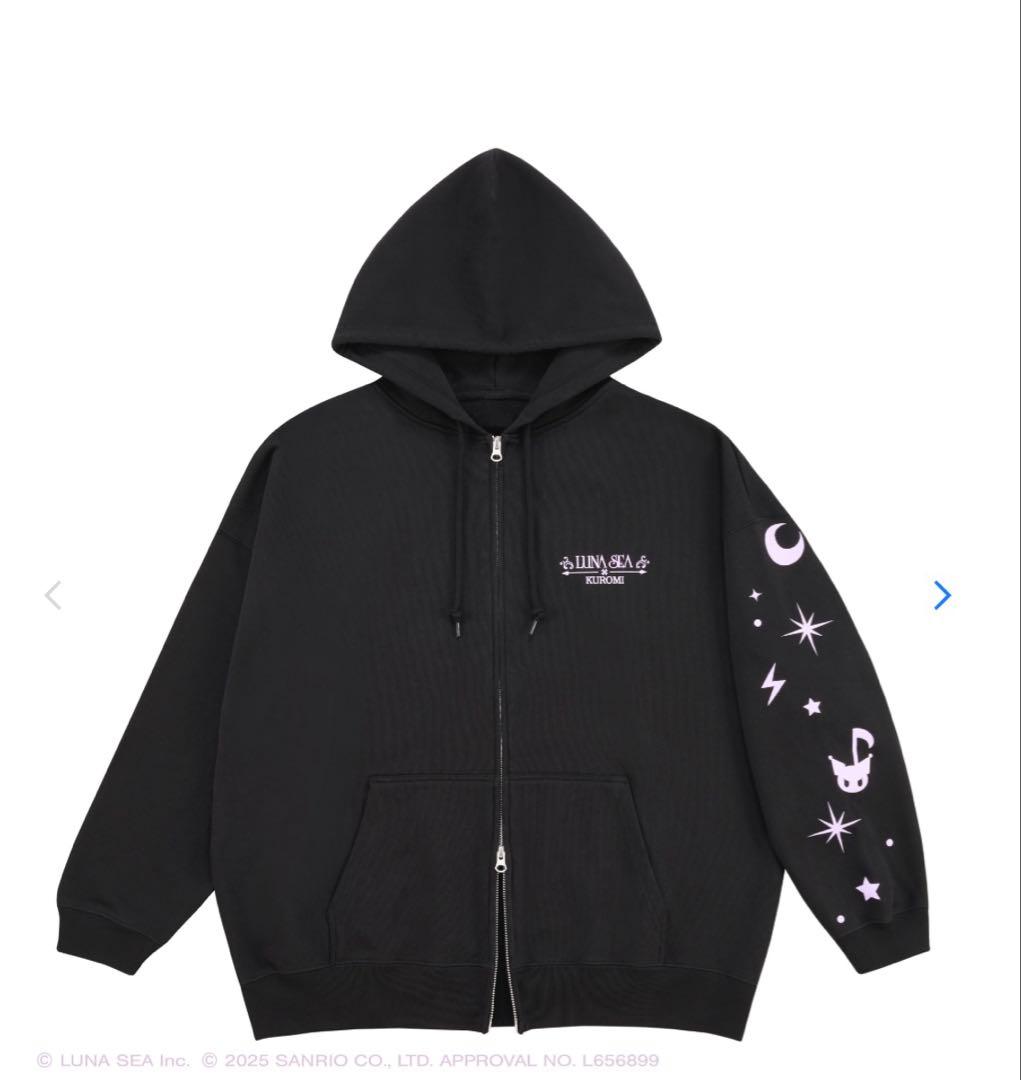 値下げ→LUNA SEA×KUROMI ジップアップパーカーMサイズ